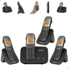 Telefone sem fio Mini Central PABX Para 2 linhas TS 5150 Com 3 Ramal Incluso Bina Viva Voz e Expansível até 10 Ramais intelbras