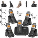Telefone sem fio Mini Central PABX Para 2 linhas TS 5150 Com 4 Ramal e Headset Fone de Ouvido Bina Viva Voz e Expansível até 10 Ramais intelbras