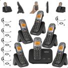 Telefone sem fio Mini Central PABX Para 2 linhas TS 5150 Com 5 Ramal e Headset Fone de Ouvido Bina Viva Voz e Expansível até 10 Ramais intelbras