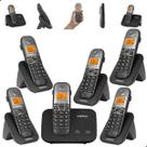Telefone sem fio Mini Central PABX Para 2 linhas TS 5150 Com 5 Ramal Incluso Bina Viva Voz e Expansível até 10 Ramais intelbras