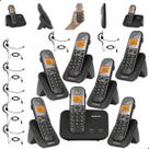 Telefone sem fio Mini Central PABX Para 2 linhas TS 5150 Com 6 Ramal e Headset Fone de Ouvido Bina Viva Voz e Expansível até 10 Ramais intelbras
