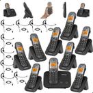Telefone sem fio Mini Central PABX Para 2 linhas TS 5150 Com 8 Ramal e Headset Fone de Ouvido Bina Viva Voz e Expansível até 10 Ramais intelbras