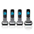 Telefone Sem Fio Motorola CD4014 DECT 6.0 com 4 Aparelhos e Secretária Eletrônica