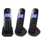 Telefone sem Fio Motorola Moto 700 com 2 Ramais Preto Telefone sem Fio Motorola Moto 700 com 2 Ramais Preto