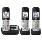 Telefone Sem Fio Panasonic KX-TGU433B com Tela e Botões Grandes