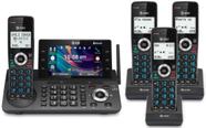 Telefone sem fio para uso doméstico e comercial AT&T DECT 6.0 com 4 aparelhos