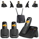 Telefone Sem Fio Secretária Eletrônica 2 Ramal Para Chip 4g