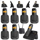Telefone Sem Fio Secretária Eletrônica + 6 Ramal Para Chip 4