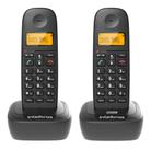 Telefone sem fio ts 2512 preto com ramal incluso intelbras