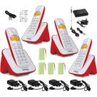Telefone Vermelho com 3 Ramal entrada Chip 3G Combo oficial