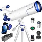 Telescópio Refrator HUGERSTAR com Abertura de 90 mm e Distância Focal de 550 mm