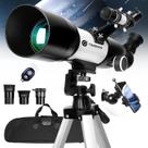 Telescópio YUANZIMOO, 70 mm, abertura, refrator de 400 mm com tripé