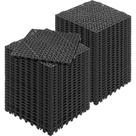 Telha interligada VEVOR 55PCS PVC macio preto 30x30cm