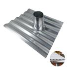 Telha Ondulada 4mm Galvanizada Acabamento Telhado Chaminé Fogão Lareira - 503 Hedlund