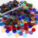 Telhas de mosaico de vidro Aunifun Stained Transparent 200 unidades 1,5 cm