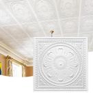 Telhas de teto STICKGOO Drop 60x60cm PVC impermeável 48m² brancas