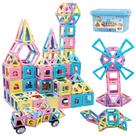 Telhas magnéticas, blocos de construção, brinquedos, TOKBLOK, 136 peças