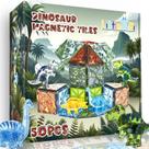 Telhas magnéticas Little Pi Dinosaur para crianças de 2 a 8 anos com 50 unidades