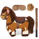Tema Piñata Harrycle Horse Cowgirl para festa de aniversário