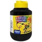 Tempera guache 250ml preto -acrilex