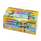 Tempera Guache Acrilex Atóxico 6 Cores de 15 ml Estojo Completo para Pintura em Papel, Cartolina, Madeira e Cerâmica