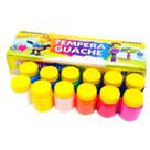 Têmpera Guache Escolar 12 Cores 15ml Pintura Infantil