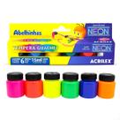 Têmpera Guache Neon Escolar 6 Cores 15ml Cada Pote Têmpera Guache Neon Escolar 6 Cores 15ml Cada Pote
