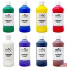 Tempera Paint milo 8 cores, garrafas de 473 ml, laváveis para crianças