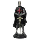 Templário Guerreiro Medieval Espada Enfeite de Resina Preto