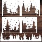 Template Stencil SUNVERSE Christmas Window Glass 135 cm