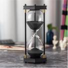 Temporizador de ampulheta ELAINESTORE de 60 minutos com moldura de madeira hexagonal