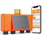 Temporizador de aspersão solar Lumary 4 Zone com medidor de vazão de água