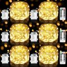 Temporizador de bateria String Lights Lakumu, pacote com 6, 10 m e 100 LED