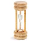 Temporizador Norpro 1473 de 3 minutos con arena en vidrio y base de madera