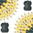 Temporizador operado por bateria String Lights ZAIYW, pacote com 2 unidades de 7 m 70 LED