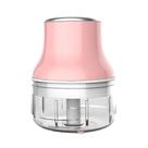 Temporizadores de cozinha mini espremedor elétrico doméstico de aço inoxidável picador de frutas e vegetais moedor de carne rosa 100ml