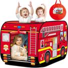 Tenda Brinquedo Caminhão de Bombeiros Britik - Para Crianças de 1 a 3 Anos - com Bolsa de Armazenamento