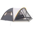 Tenda de acampamento UNP Dome para 6 pessoas com sala de tela 4,3x3,4x1,8m