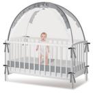 Tenda de berço Zkaitoy, grande, cinza, com zíper duplo, rede respirável Tenda de berço Zkaitoy, grande, cinza, com zíper duplo, rede respirável