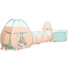 Tenda de Brincar SISTICKER 3 em 1 - Piscina de Bolinhas e Túnel de Recreação para Crianças