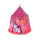 Tenda de brincar vermelha para crianças com mosquiteiro, castelo dobrável 116x116x120cm Tenda de brincar vermelha para crianças com mosquiteiro, castelo dobrável 116x116x120cm
