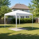 Tenda de Praia Gazebo Azul Barraca Lona de Ráfia 3x3 Metros Desmontável Eagle Force Camping
