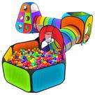 Tenda e Túnel Playz Rainbow Kids Ball Pit com Cesta de Basquete