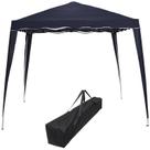 Tenda Gazebo Articulada Base 3x3 m Barraca Praia Sanfonada Dobrável Azul Alumínio com Bolsa