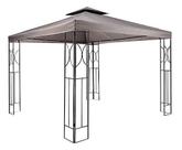 Tenda Gazebo Base Larga Aco E Poliester 3x3m Marrom - Angra