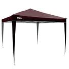 Tenda Gazebo Dobrável 3m x 3m Com Pés em Alumínio Marrom 309973 Kala