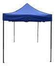 Tenda Gazebo Dobravel Aco E Poliester 2x2m Azul Impermeavel