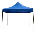 Tenda Gazebo Dobravel Aco E Poliester 3x3m Azul Impermeavel