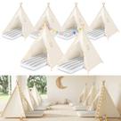 Tenda Infantil 6 Peças SISTICKER Tipo Teepee para Interior com Colchões Infláveis