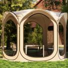 Tenda Screen Pop Up House Mars Expo 10'x10' para pátio bege
